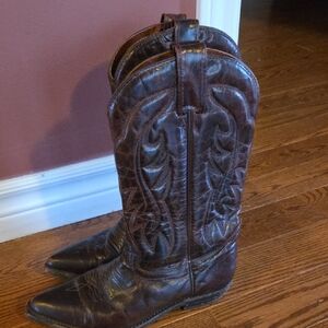 Brown Leather Cowboy Boots